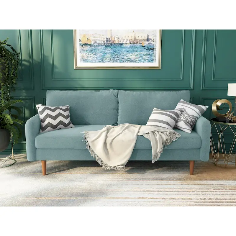 70Velvet Square Arm Sofa