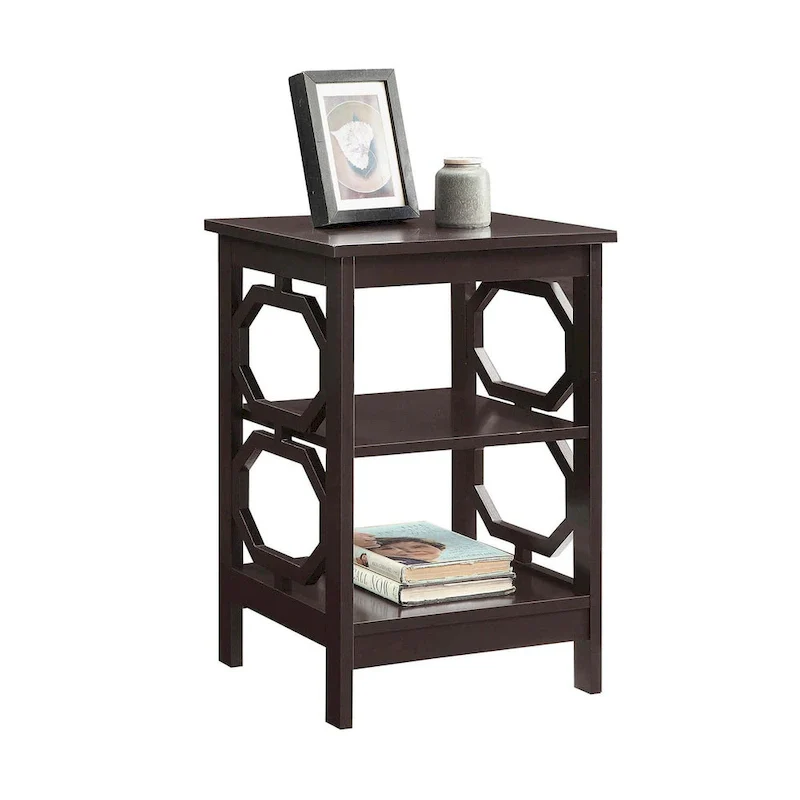 Omega End Table with Shelves