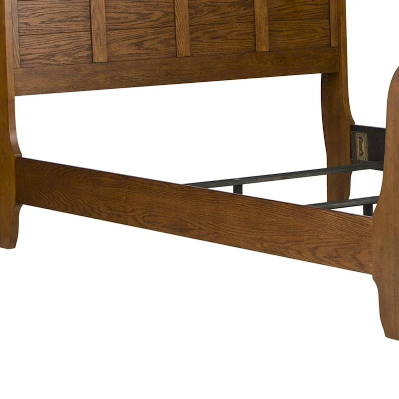 Aged Oak Queen Sleigh Bed