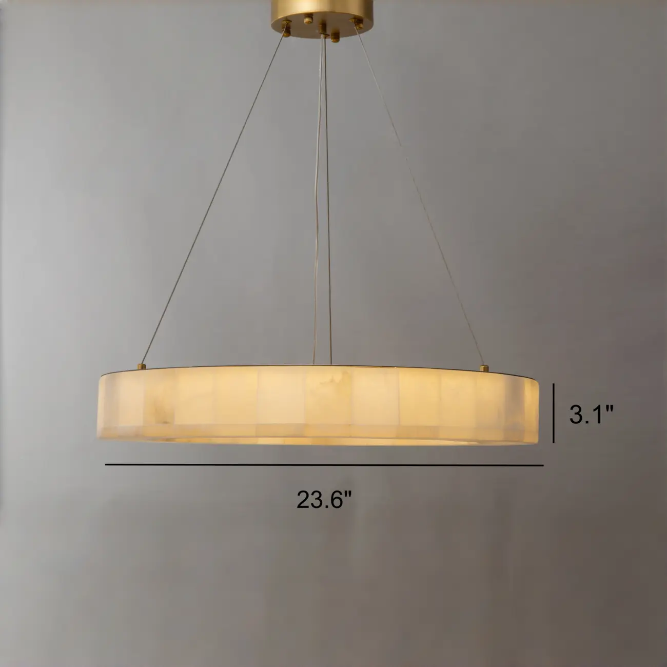 Mid-century Modern Onyx Ring Chandelier