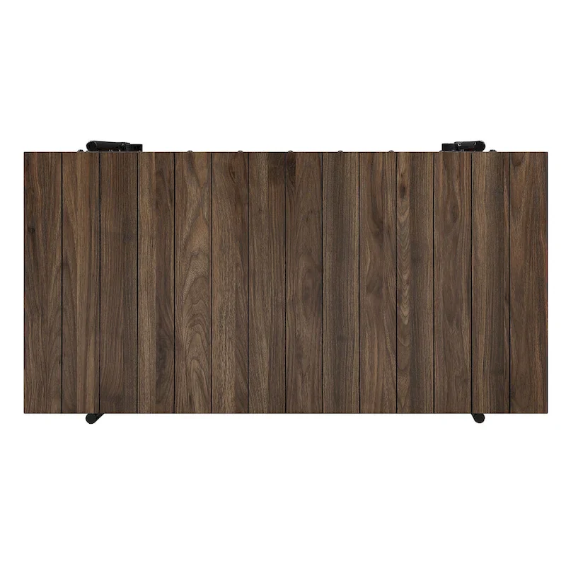 Farmhouse Steel 2-Piece Coffee Table Set with Shelf