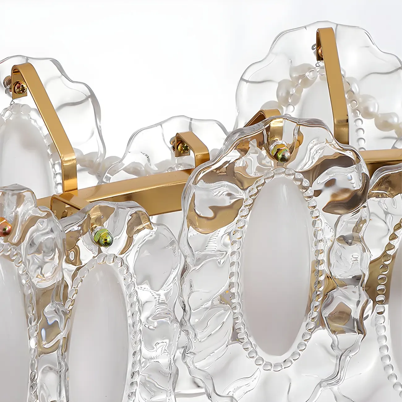 Geometric Clear Crystal Island Pendant Light