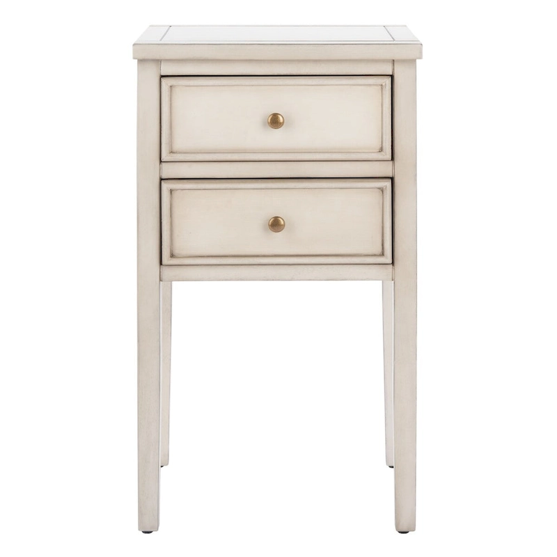 SAFAVIEH Minda 2-Drawer Accent End Table Nightstand (Fully Assembled) - 16.9 x 14.2 x 29.7 - 17Wx15Dx30H