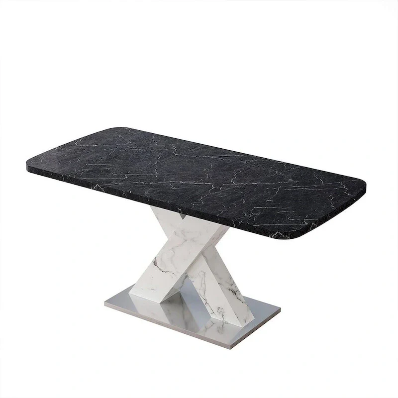 Modern 47.24-62.99 L Marble Square Dining Table