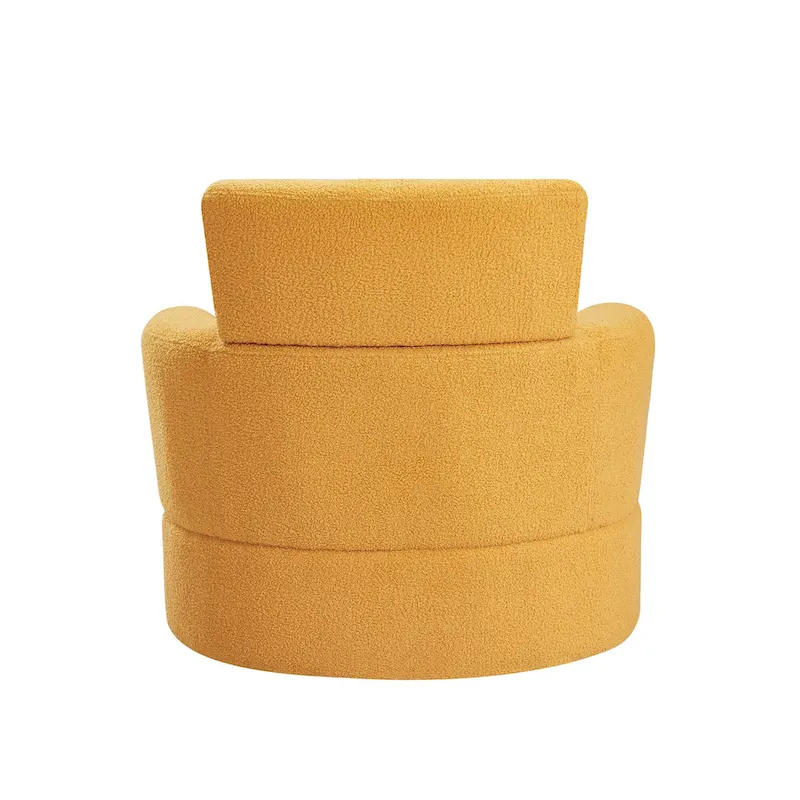 360 Swivel Barrel Chair with Adjustable Headrest - Berber Fleece Upholstery