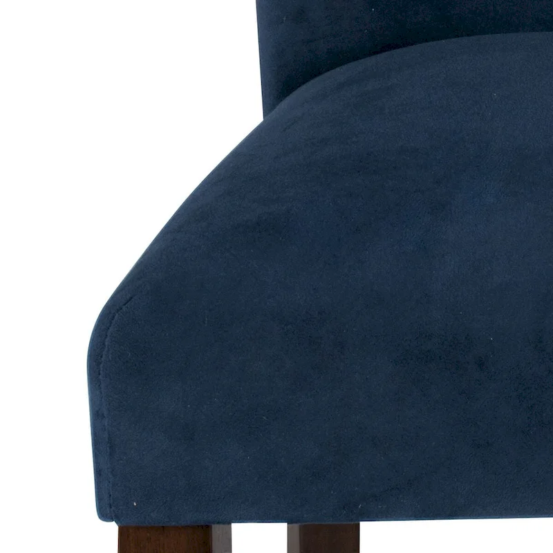 HomePop Classic Velvet Parsons Dining Chair - Dark Navy Blue Velvet (Set of 2)