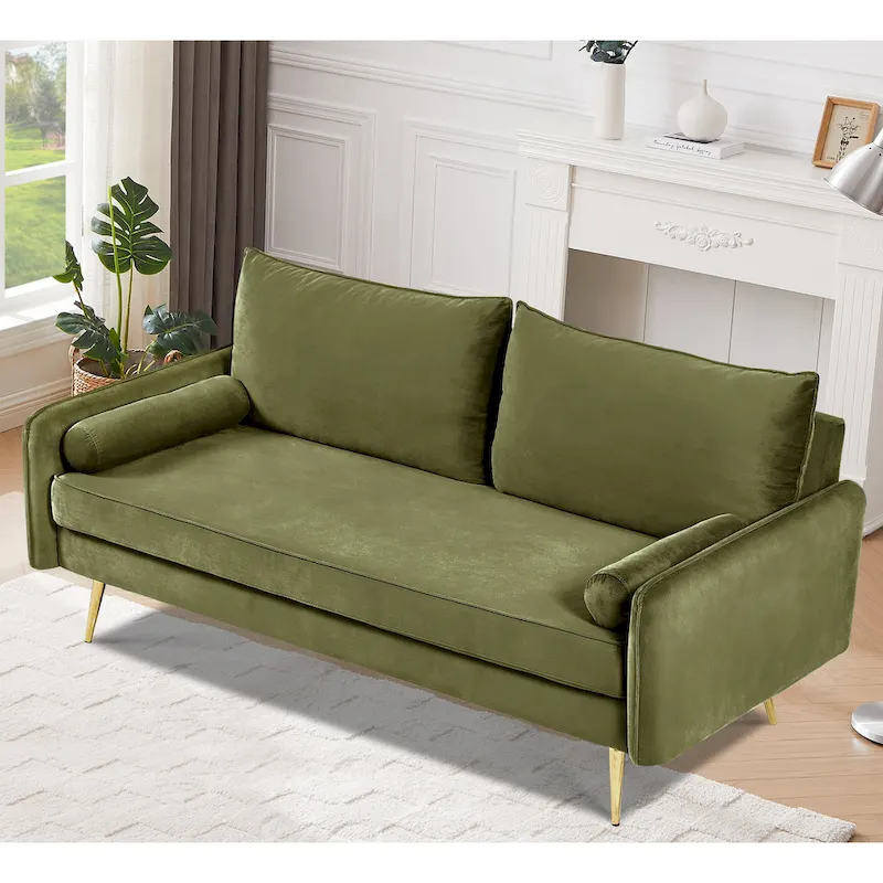 Villeda 70W Polyester Square Arms Sofa