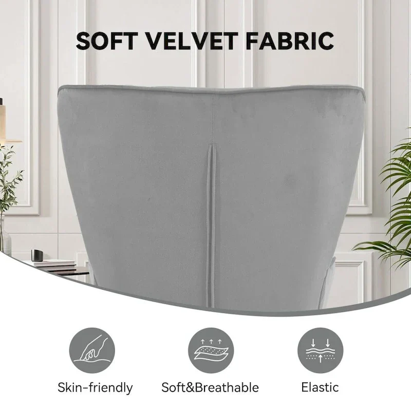 Modern Velvet Fabric Upholstered Chair