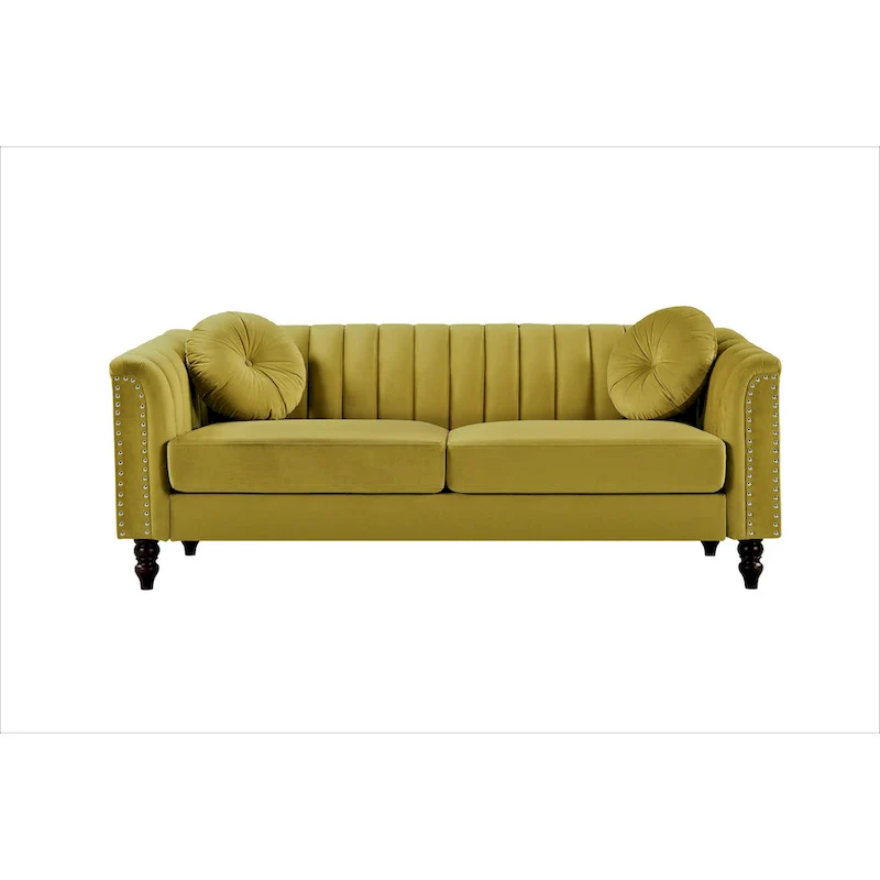 Hills Tufted Back Nailhead 75.2 Sofa