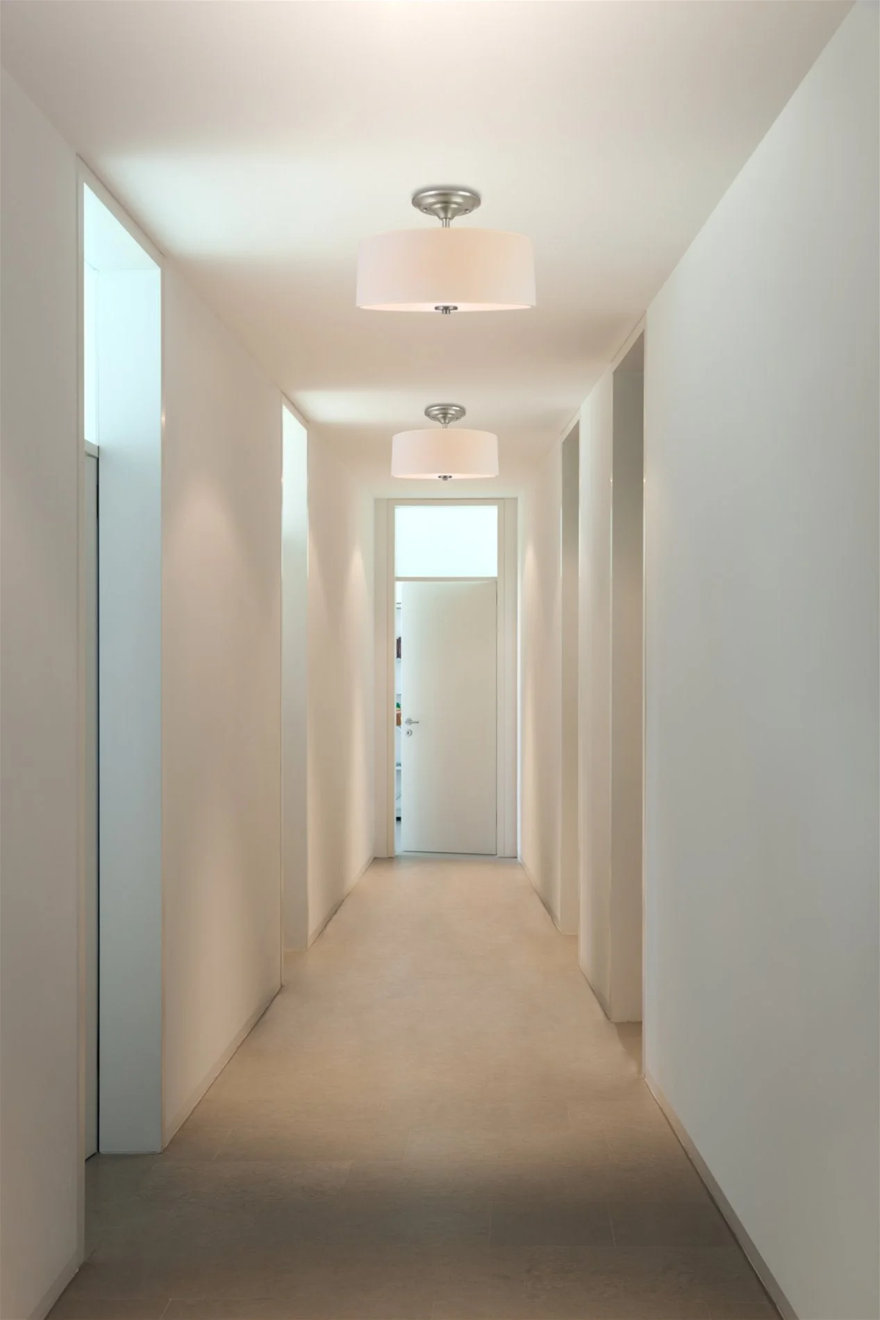 Addison 13 2-Light Semi-Flush Mount Ceiling Light, Brushed Nickel Finish