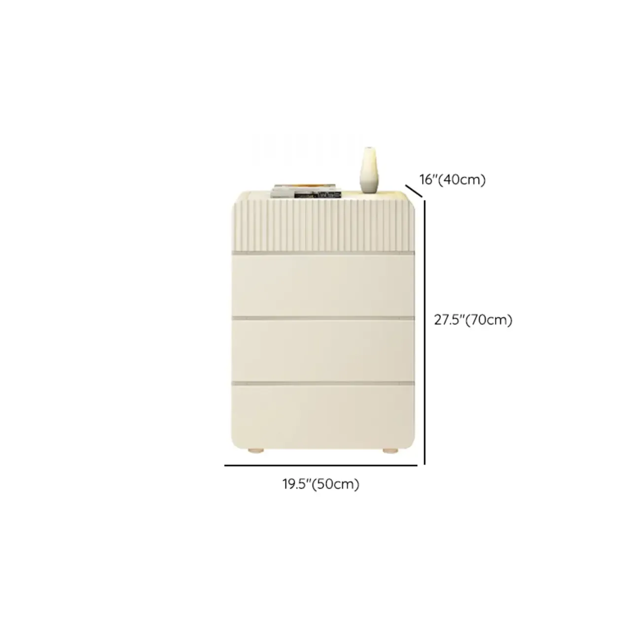 Versatile Modern White Accent Chest with Waterproof Design