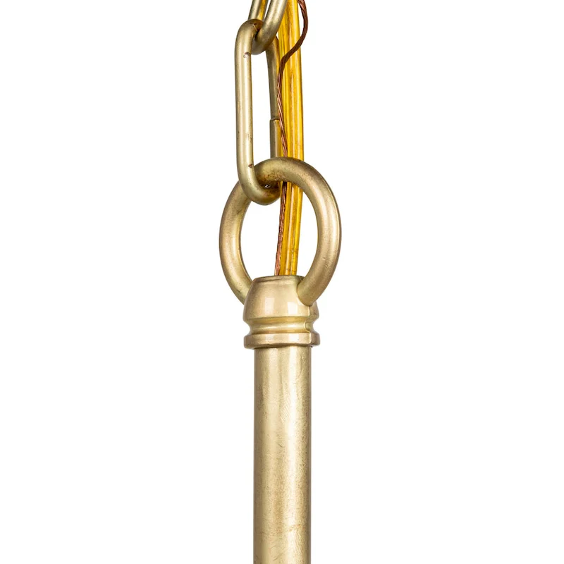 Marina Metal and Natural Capiz Chandelier Style Pendant Ceiling Light