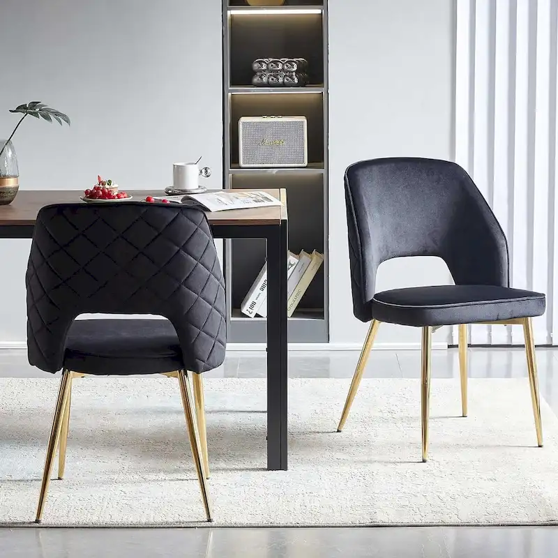 Howtai Upholstered Home Chair Hollow-Back Set of 4