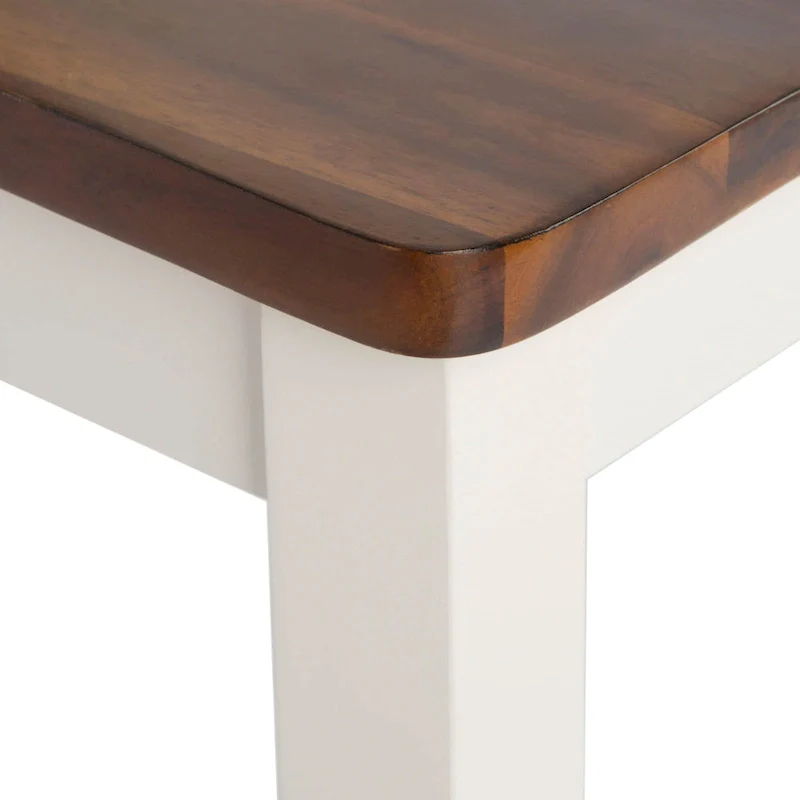 White/Natural Dining Chair - 17.5 W x 19.5 L x 37 H