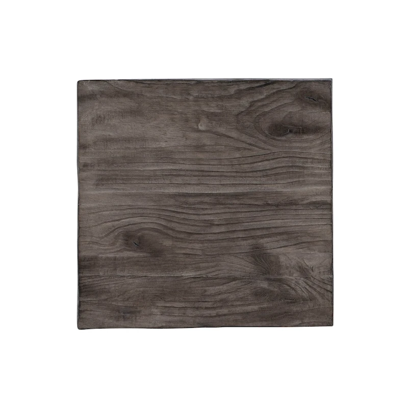 Hagen Rustic Square Wood Crate Side Table
