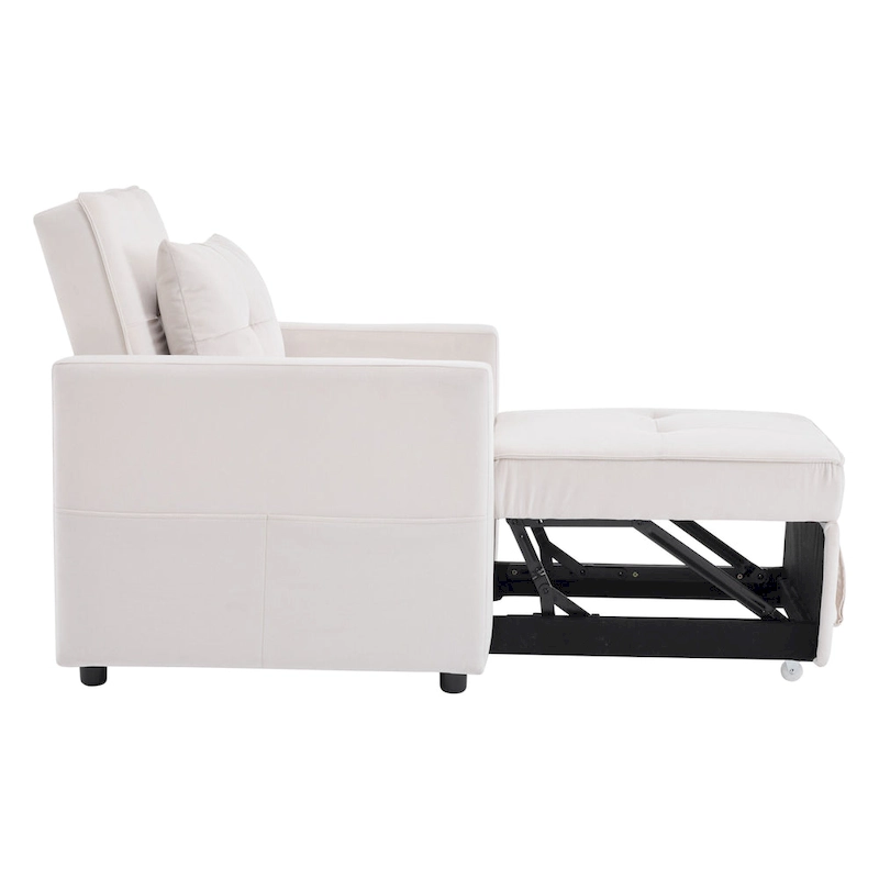 Christopher Knight Home - Sophia Convertible Sleeper Sofa Chair Bed with Adjustable Backrest and Built-In Pillow