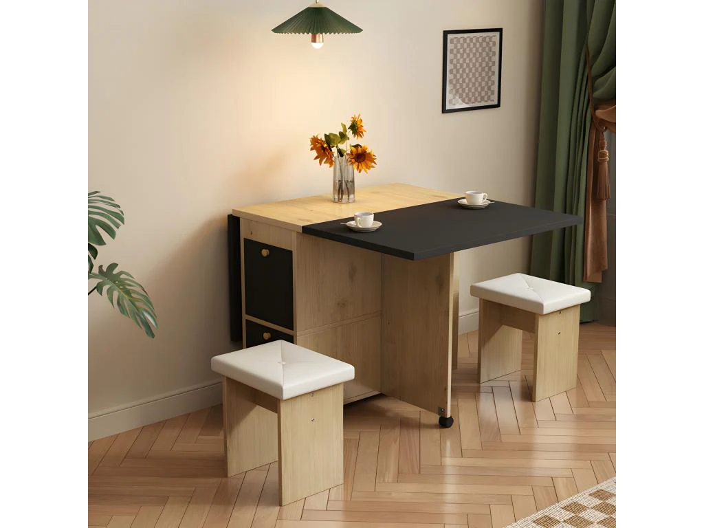 Table - Naturel clair/Noir