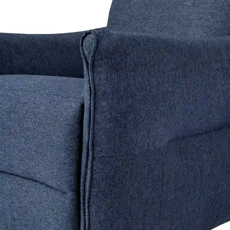 Glitzhome 41H Fabric Push Back Recliner With Ergonomic Segmented Back