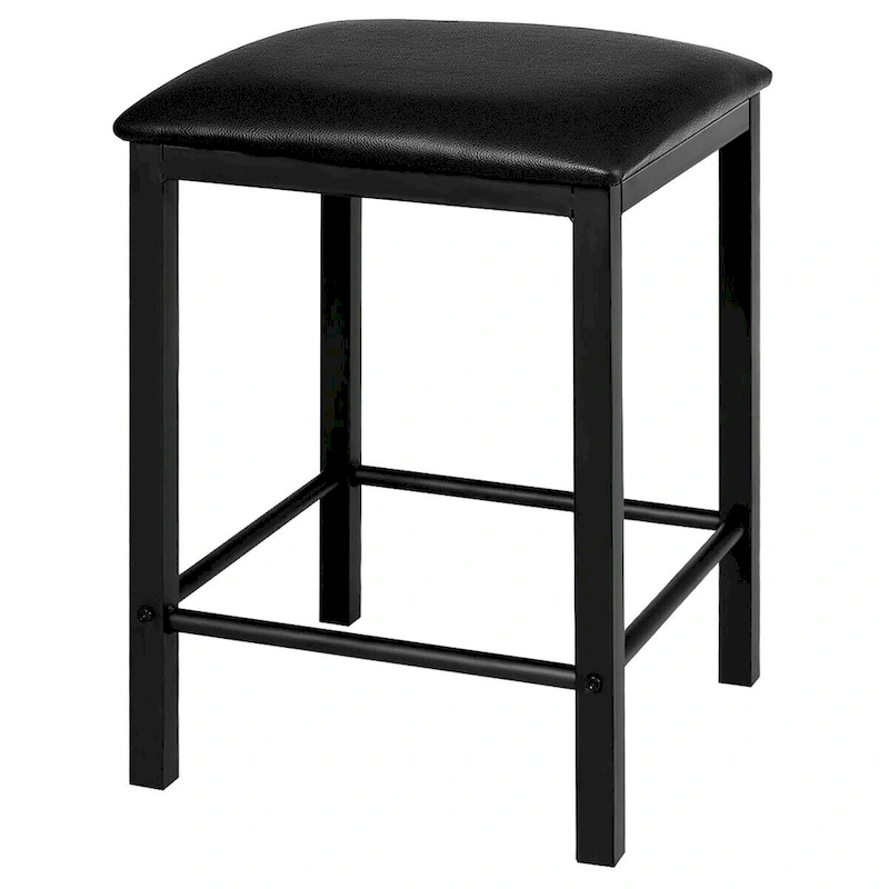 Costway 3 Piece Counter Height Dining Set Faux Marble Table 2 Chairs