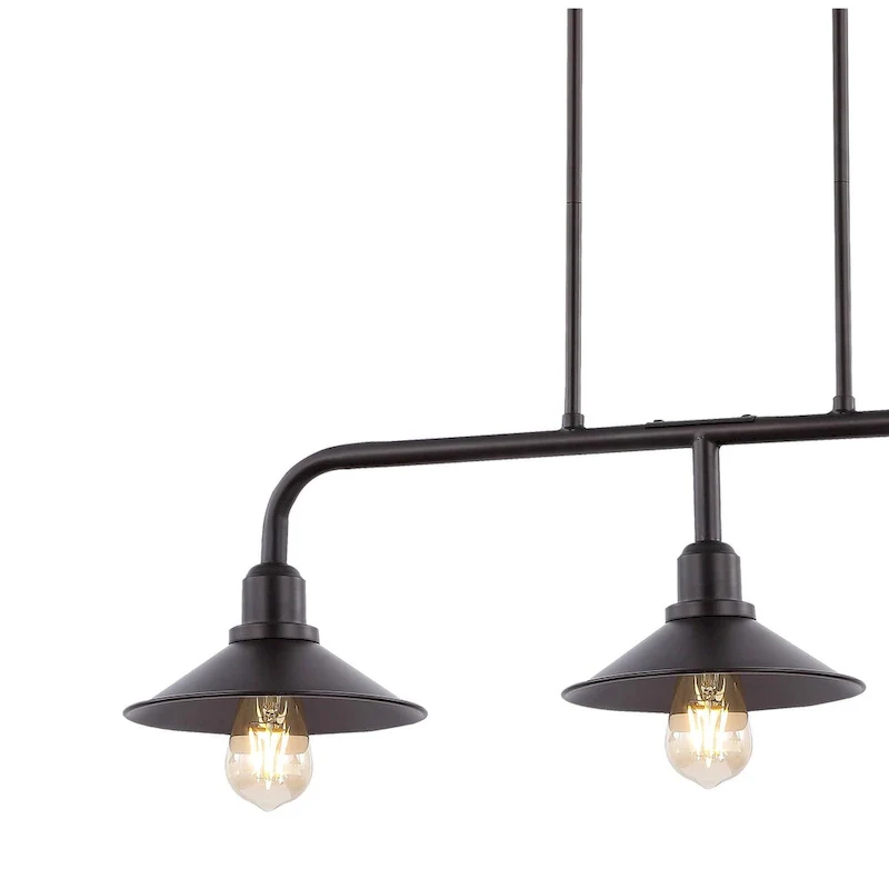 Cade 34.25  3-Light Metal Farmhouse Industrial LED Pendant, Oil Rubbed Bronze by JONATHAN Y