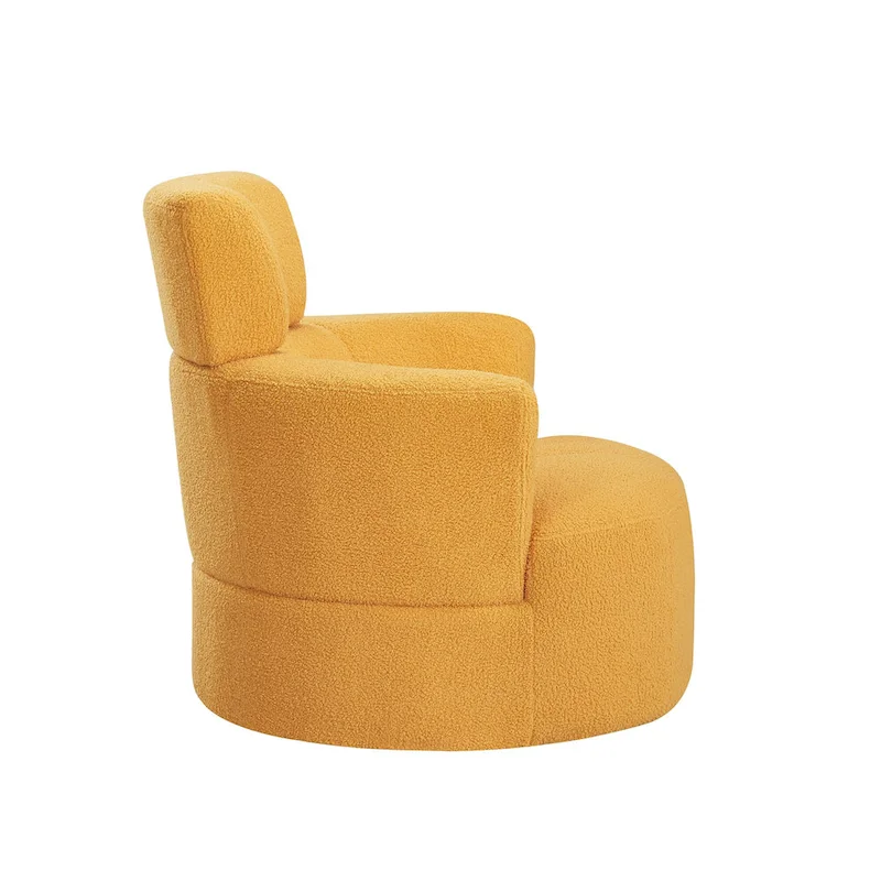 360 Swivel Barrel Chair with Adjustable Headrest - Berber Fleece Upholstery