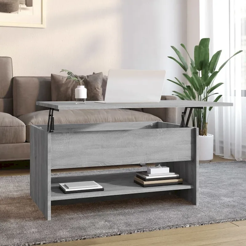 vidaXL Coffee Table Lift Top End Table Accent Side Sofa Table Engineered Wood - 31.5 x 19.7 x 16.7