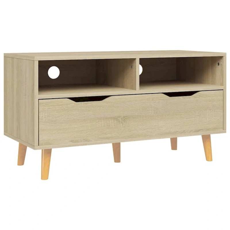 vidaXL TV Stand TV Console Sideboard TV Unit Home Media Unit Engineered Wood - 35.4  x 15.7  x 19.1