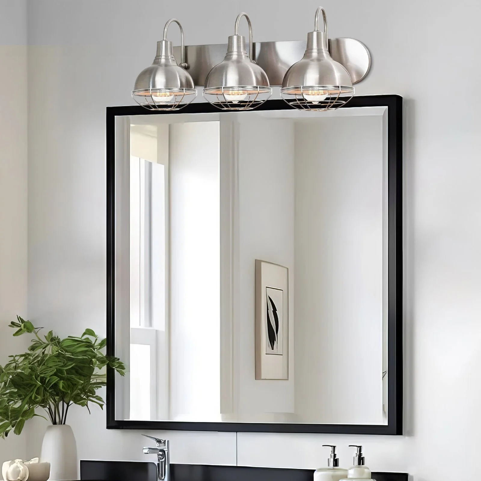 Liberty 24 3-Light Modern Industrial Vanity / Bathroom Light