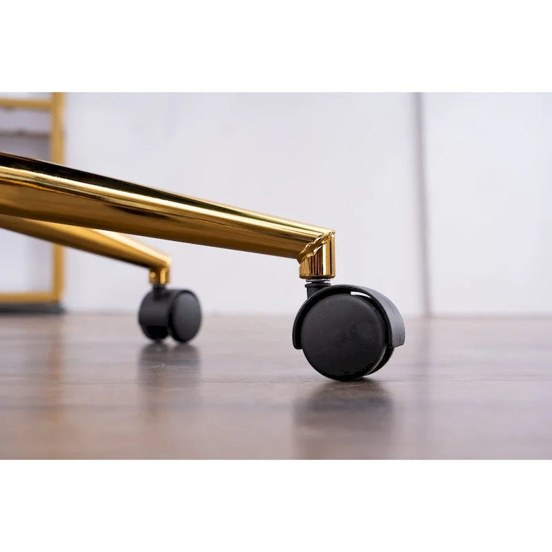 Home Office Chair With Gold Metal Legs