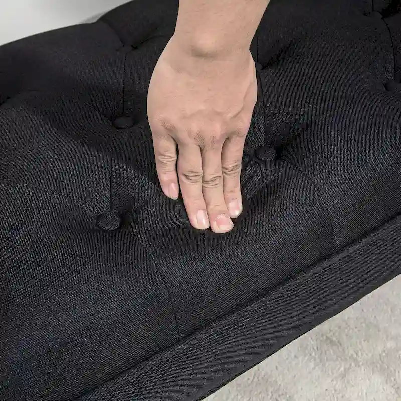 HOMCOM End of Bed Bench with Button Tufted Design, Upholstered Bench