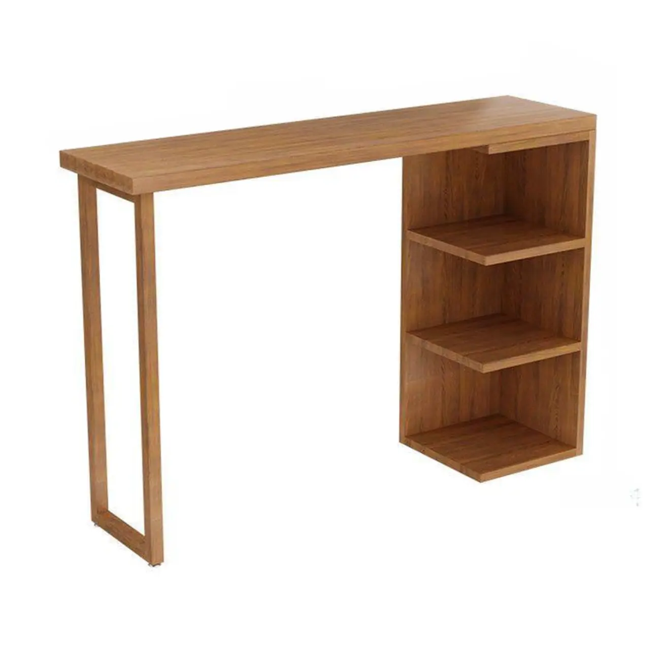 Modern Wooden Bar Height Table with Side Cabinet