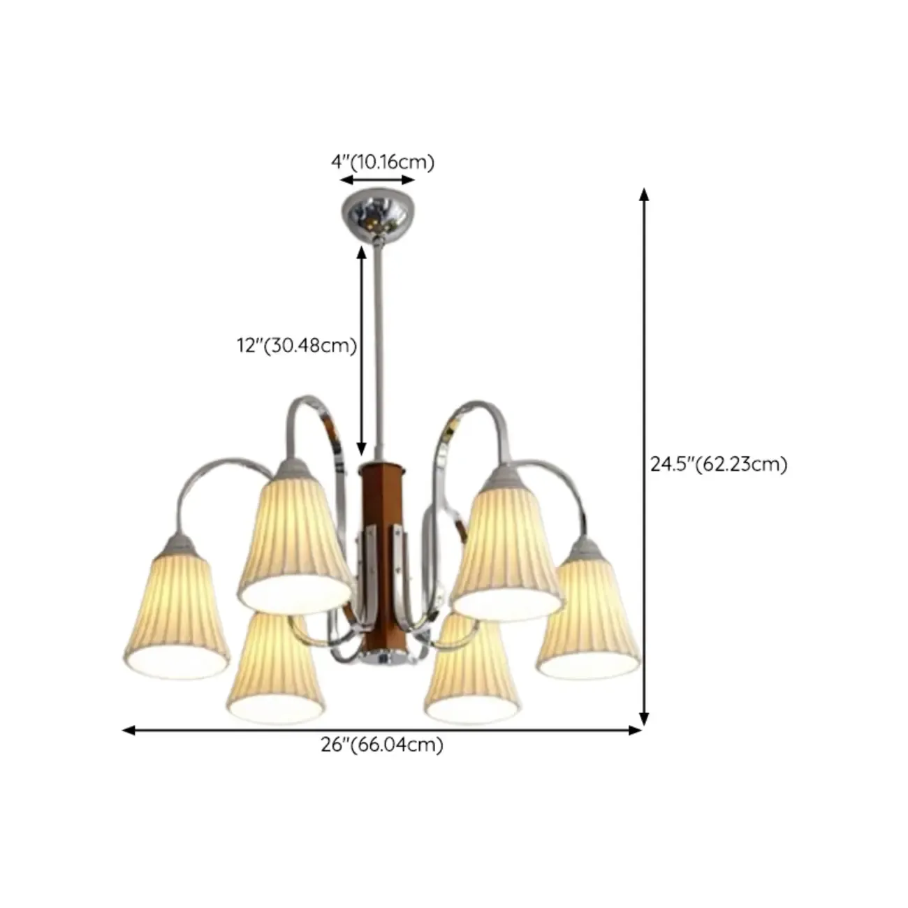 Modern Geometric Ceramic Multi-Light Chandelier