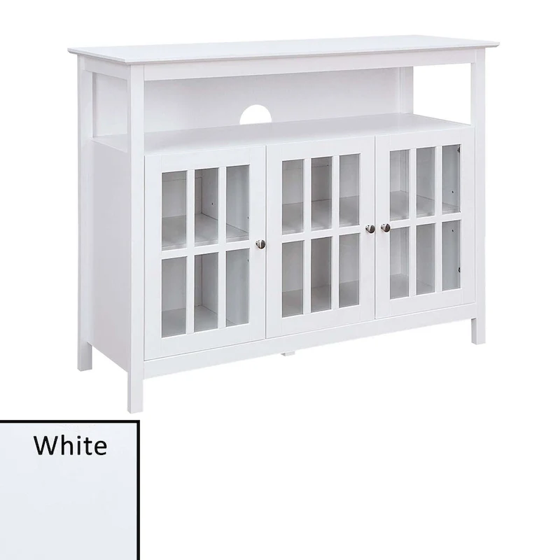 Deluxe TV Stand with Storage Cabinets and Shelf for TVs up to 55 Inches