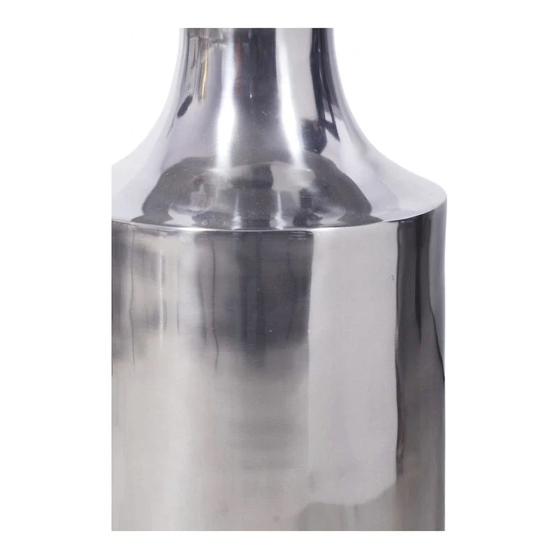 Macari Art Deco Polised Aluminum Accent Table - 14.5W x 14.5D x 21H