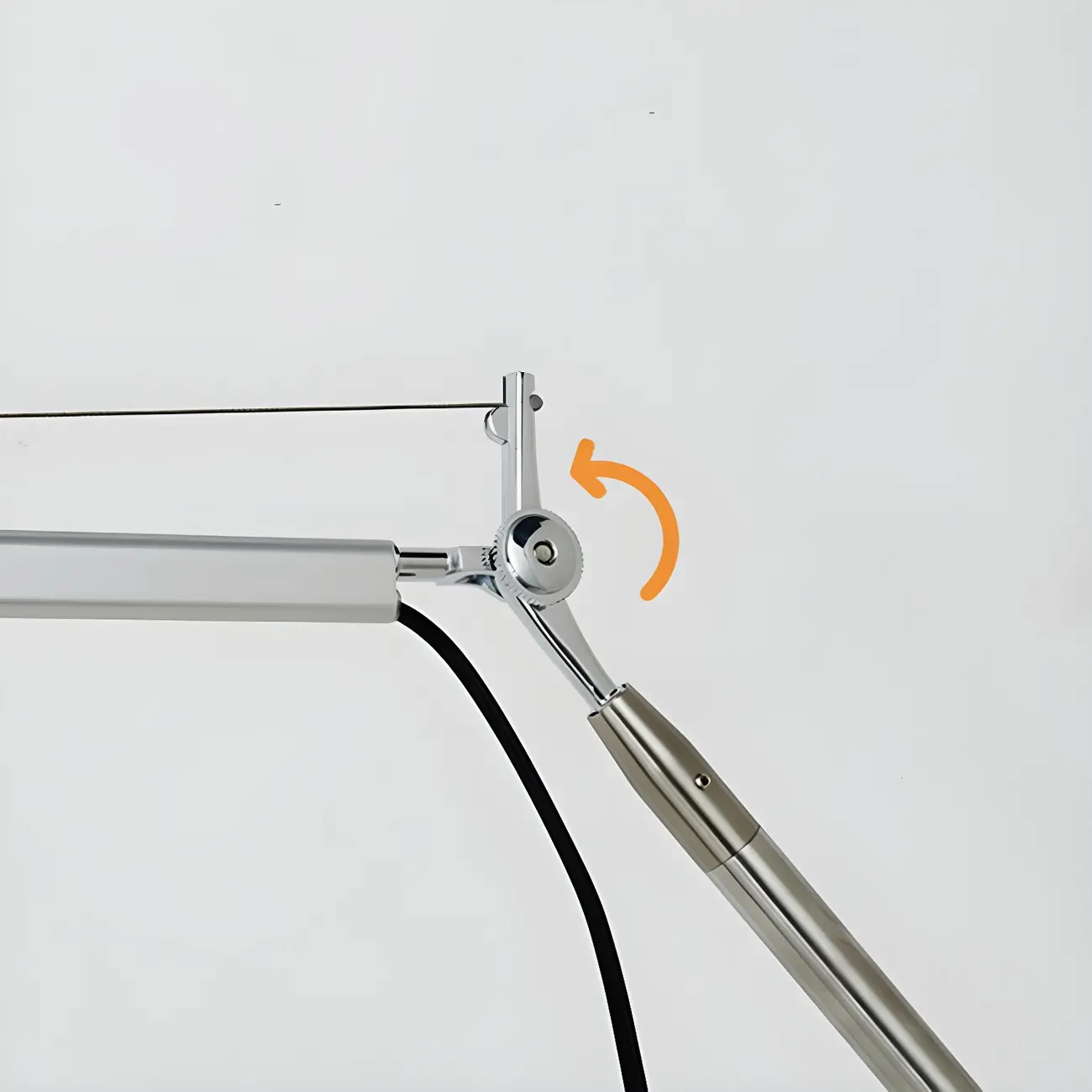 Simple Fabric Shade Silver Swing Arm Wall Light