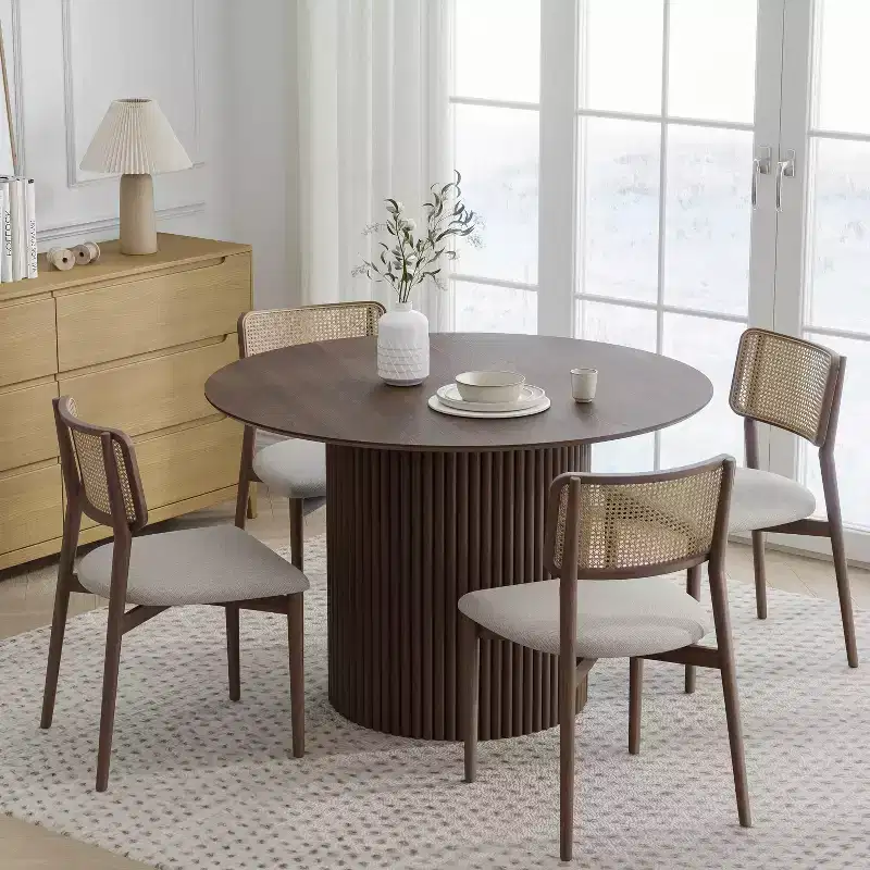 PexFix 46 Round Solid Wood Dining Table Kitchen Tables