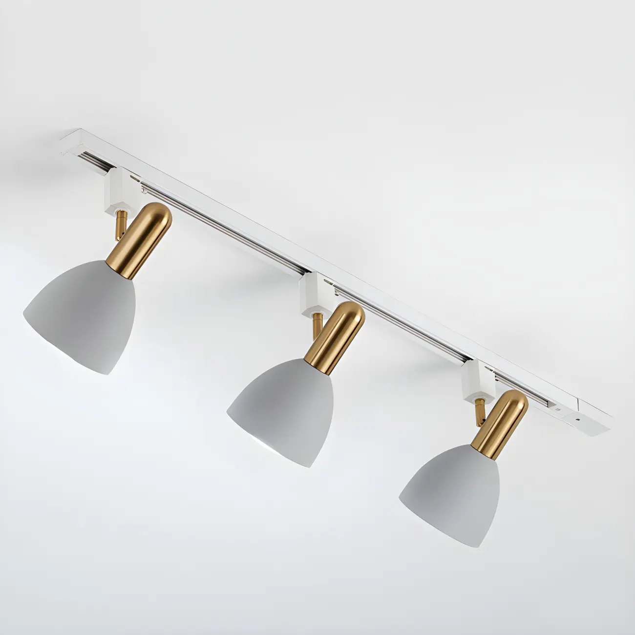 4-Light Modern Metal Dome Shade Slidable LED Track Light