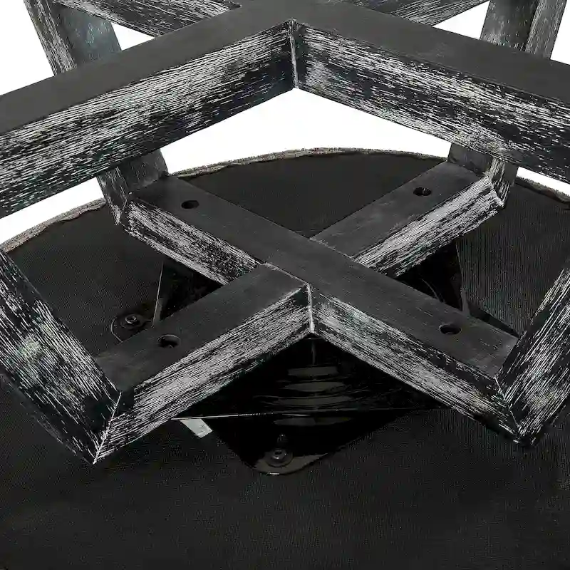 GDFStudio Swivel Accent Chair with Cross-shaped Wooden Base