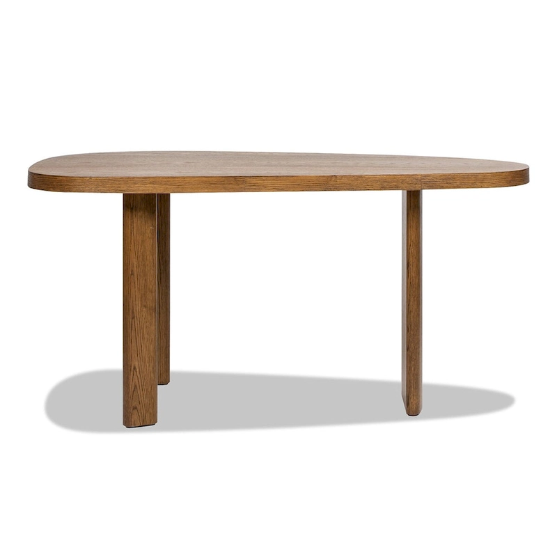 Melvin 60 Oak Wood Oblong Oval Console Table