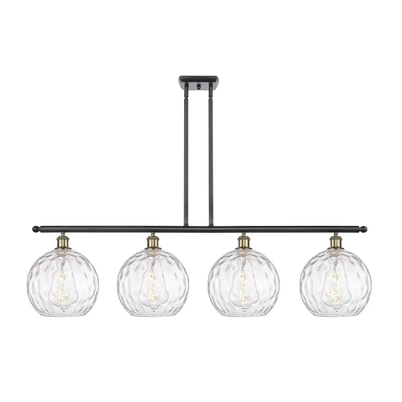 Innovations Lighting Athens Water Glass - 4 Light 48  Island Light