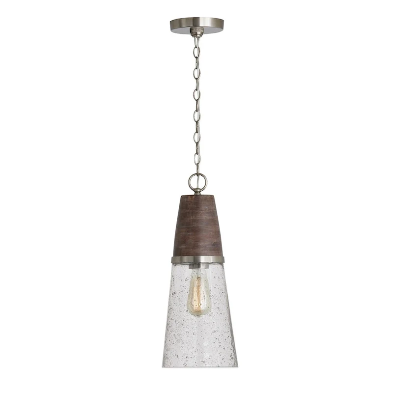 Connor 1-light Black Wash/ Matte Nickel Hanging Pendant - Black Wash/ Matte Nickel