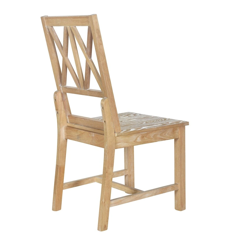 Extendable Dining Table Set Round Trestle Table and 4 Dining Chairs