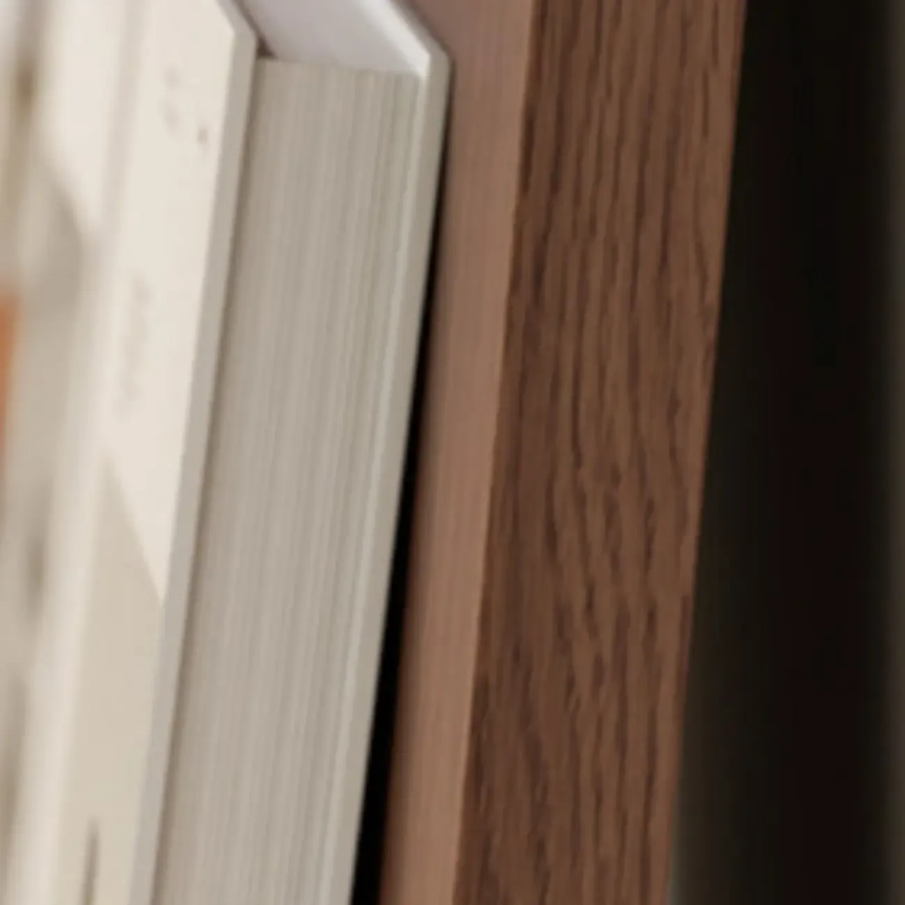 Unique Arched Closed Back Wood Wall Unit Bookcase