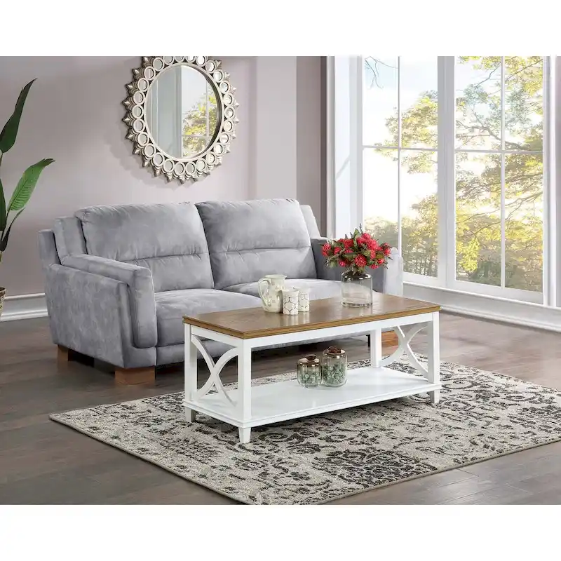 Convenience Concepts Florence Coffee Table with Shelf