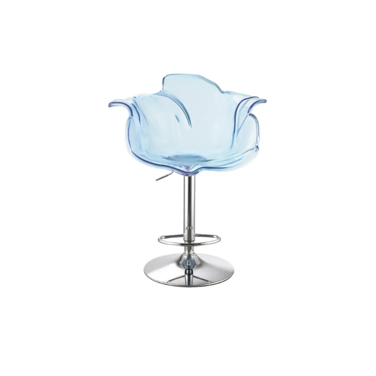 Clear Acrylic Swivel Adjustable Height Bar Stools with Backs