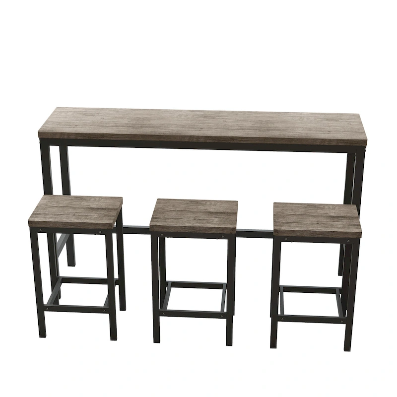 Pub Table Set with 3 Stools