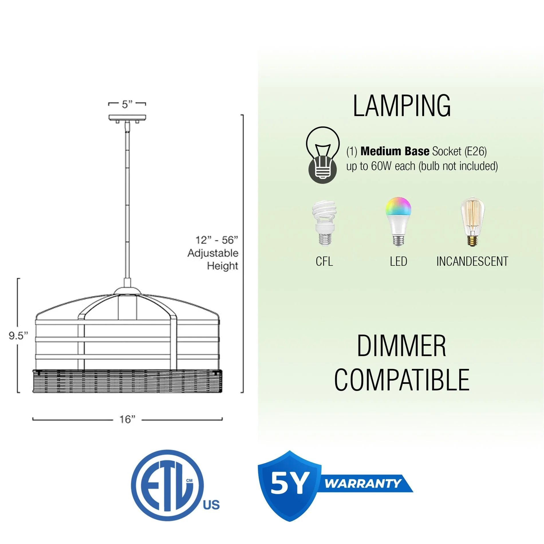 Thatcher 16 Farmhouse Pendant Chandelier