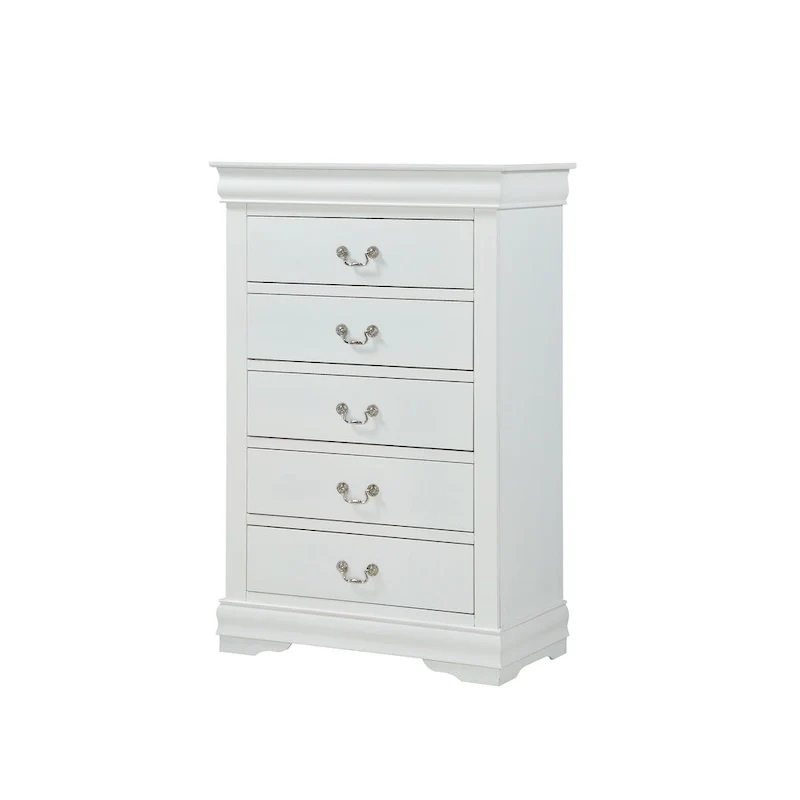 Lillie 4 Piece White Sleigh Bedroom Set