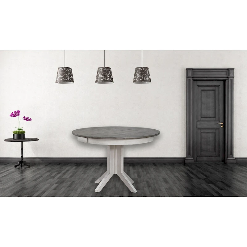 Round Contemporary Dining Table In Ash - N/A