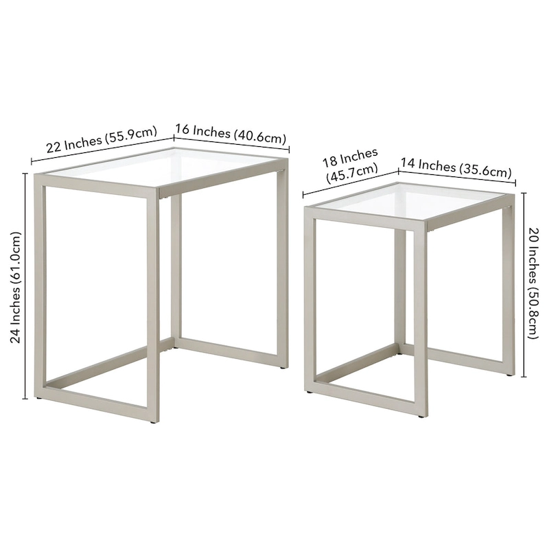 Rocco Rectangular Nested Side Table - 22
